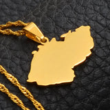 Anniyo The Czech Republic Map Pendant & Necklaces for Women Ceska Country Maps Jewelry @021921