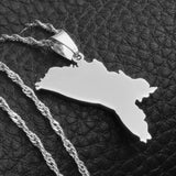 Anniyo The Republic of Moldova Map Pendant & Necklaces for Women Country Maps Jewelry Moldovan  #022121
