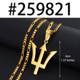 Anniyo Flag Symbol of Barbados Pendant Necklaces for Men Women Barbados Island Jewelry @259821
