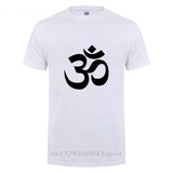 OM AUM SYMBOL  Relaxation T-Shirt For Male Men Funny Cotton Short Sleeve Streetwear JN BUDDHISM OM MANI PADME HUM T Shirt