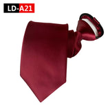 Ties For Men Black Tie Zipper Pre-tied Bow Tie Women's Green Navy Blue Red Neckties Classic 8cm Neck For Men Shirt Cravat Zipper