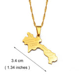 Anniyo The Lao People’s Democratic Republic Map Pendant Necklaces Laos Jewelry #234521