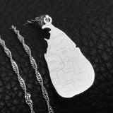 Anniyoc 3CM Sri Lanka Map and City Name Pendant Necklaces Women Girl Gold Color Charm Sri Lankan Maps Jewelry Patriotic  #128721