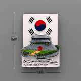 3D magnetic refrigerator Myanmar tourism souvenir in chonglimen South Korea national flag magnet fridge magnets collection gifts