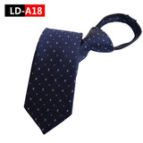 Ties For Men Black Tie Zipper Pre-tied Bow Tie Women's Green Navy Blue Red Neckties Classic 8cm Neck For Men Shirt Cravat Zipper