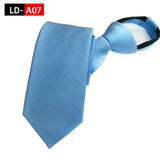 Ties For Men Black Tie Zipper Pre-tied Bow Tie Women's Green Navy Blue Red Neckties Classic 8cm Neck For Men Shirt Cravat Zipper