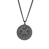 Dawapara Protection Secret Seal of Solomon Jewelry Wealth Fortune Amulet Pendant Necklace Talisman Stainless Steel Necklace
