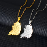 Anniyo Republic of Korea & City Name Pendant Necklaces for Women Girls South Korea Jewelry Maps Korean  #251021