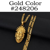 Anniyo Portrait of Queen Mother Idia of the Benin Empire Mask Pendant Necklace Women Men African Cultural Ornaments #248206
