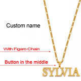 Anniyo Personalized Letters Necklaces Women Men Girls Customize Name Jewelry Birthday Items (Production time 7-15 days) #100521