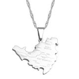 Anniyo Sint Maarten and Saint-Martin Island Map Pendant Necklaces Saint Martin SXM Jewelry @247621