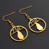 Anniyo Saint Lucia Map 758 Area Code Earrings for Girls Women Fashion st lucia Maps Jewelry #028721