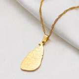 Anniyoc 3CM Sri Lanka Map and City Name Pendant Necklaces Women Girl Gold Color Charm Sri Lankan Maps Jewelry Patriotic  #128721