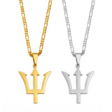 Anniyo Flag Symbol of Barbados Pendant Necklaces for Men Women Barbados Island Jewelry @259821