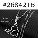 Anniyo Sint Maarten / Saint-Martin Island Pendant Necklaces Women Girls Saint Martin Gold Color Silver Color SXM Jewelry #268521