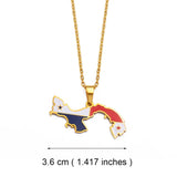 Anniyo Panama Map Flag Pendant Necklaces Panamanian Maps Jewelry @263321