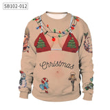 2025 Ugly Christmas Sweater For gift Santa Elf Funny Pullover Womens Mens Jerseys Party Birthday SnowmanXmas Sweatshirt