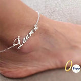 stainless steel anklet Personalized name ankle bracelet custom anklet bracelet prenom браслет на ногу bransoletka na noge