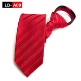 Ties For Men Black Tie Zipper Pre-tied Bow Tie Women's Green Navy Blue Red Neckties Classic 8cm Neck For Men Shirt Cravat Zipper