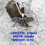 Retro domineering original design crow raven eagle stainless steel unisex pendant party birthday gift wholesale