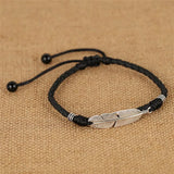 Adjustable Handmade Cool Simple Leaf Anklets Woven Adjustable Rope Lucky Foot Bracelet For Women Men Jewelry