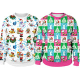 2025 Ugly Christmas Sweater For gift Santa Elf Funny Pullover Womens Mens Jerseys Party Birthday SnowmanXmas Sweatshirt
