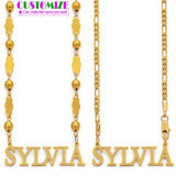 Anniyo Personalized Letters Necklaces Women Men Girls Customize Name Jewelry Birthday Items (Production time 7-15 days) #100521