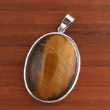Natural Crystal Oval Shape Stone Pendants For Women Amethyst Rose Quartz Lapis Lazuli Labradorite Gemstone Pendant Jewellery