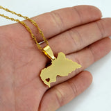 Anniyo The Central African Republic Map Pendant Necklaces Central Africa Centrafricaine Jewelry #008821