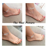 stainless steel anklet Personalized name ankle bracelet custom anklet bracelet prenom браслет на ногу bransoletka na noge