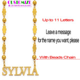 Anniyo Personalized Letters Necklaces Women Men Girls Customize Name Jewelry Birthday Items (Production time 7-15 days) #100521