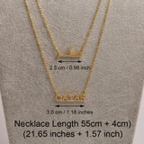 Anniyo Qatar Pendant Necklaces for Women Girls Fashion Stainless Steel Jewelry Qatar's  #029821