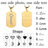 Nextvance Stainless Steel Personalized Engraved Necklace Custom Photo Name Pendant Necklaces For Children Birthday Gift