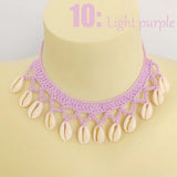 Summer Women Simple Seashell Anklet Chain Crochet Bohemian Foot Jewelry Beach Anklets On Foot Bracelets