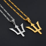 Anniyo Flag Symbol of Barbados Pendant Necklaces for Men Women Barbados Island Jewelry @259821