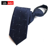 Ties For Men Black Tie Zipper Pre-tied Bow Tie Women's Green Navy Blue Red Neckties Classic 8cm Neck For Men Shirt Cravat Zipper