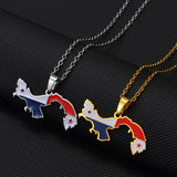 Anniyo Panama Map Flag Pendant Necklaces Panamanian Maps Jewelry @263321