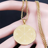 Talisman Of Protection Good Luck Wealth Seal Of Solomon Stainless Steel Necklaces Pendants Men Jewelry salomon hombre N4239