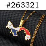 Anniyo Panama Map Flag Pendant Necklaces Panamanian Maps Jewelry @263321