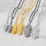 Anniyo Portrait of Queen Mother Idia of the Benin Empire Mask Pendant Necklace Women Men African Cultural Ornaments #248206