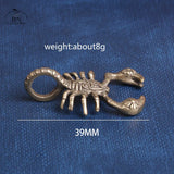 Solid Pure Copper Handmade Scorpion Figure Ornament Office Desk Tea Pet Decoration Jewelry Antique Brass Animal Miniatures Decor