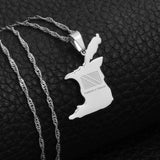 Anniyo Trinidad and Tobago Map Flag Pendant and Necklace Gold Color Trendy Jewelry @000421