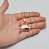 Anniyo Republic Of Iraq Map Pendant Necklaces Jewelry Map Of Iraq Chain Necklace #252421