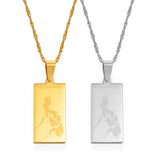 Anniyo Philippines Map Pendant Necklaces for Women Girls,Country Maps Pilipinas Jewelry #231921