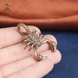 Solid Pure Copper Handmade Scorpion Figure Ornament Office Desk Tea Pet Decoration Jewelry Antique Brass Animal Miniatures Decor