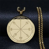 Talisman Of Protection Good Luck Wealth Seal Of Solomon Stainless Steel Necklaces Pendants Men Jewelry salomon hombre N4239