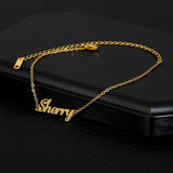 stainless steel anklet Personalized name ankle bracelet custom anklet bracelet prenom браслет на ногу bransoletka na noge