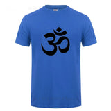 OM AUM SYMBOL  Relaxation T-Shirt For Male Men Funny Cotton Short Sleeve Streetwear JN BUDDHISM OM MANI PADME HUM T Shirt