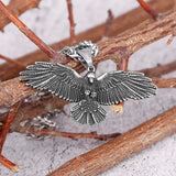 Retro domineering original design crow raven eagle stainless steel unisex pendant party birthday gift wholesale