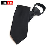 Ties For Men Black Tie Zipper Pre-tied Bow Tie Women's Green Navy Blue Red Neckties Classic 8cm Neck For Men Shirt Cravat Zipper